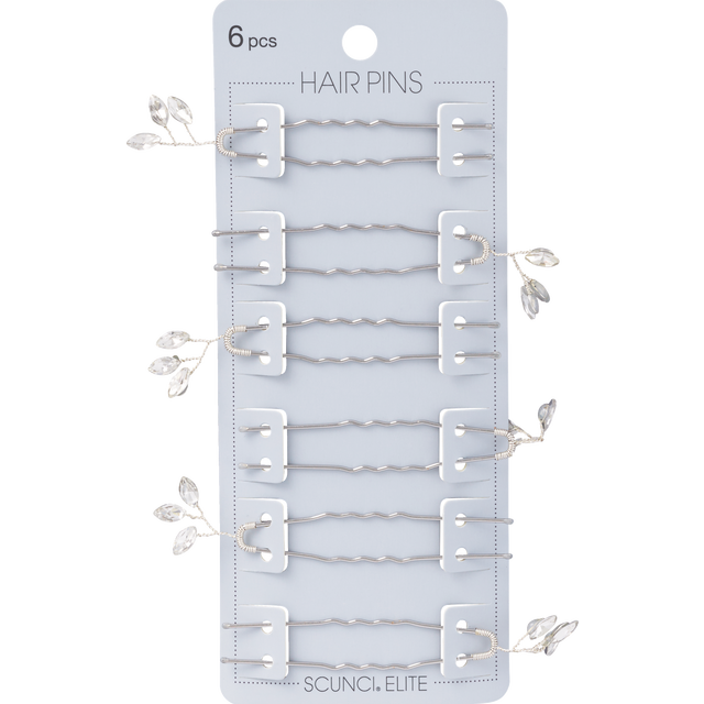 slide 1 of 1, scünci 6Pk Hair Pins, 6 ct