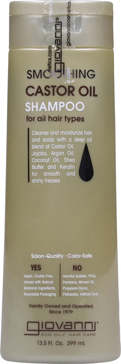 slide 6 of 9, Giovanni Smoothing Castor Oil Shampoo, 13.5 oz