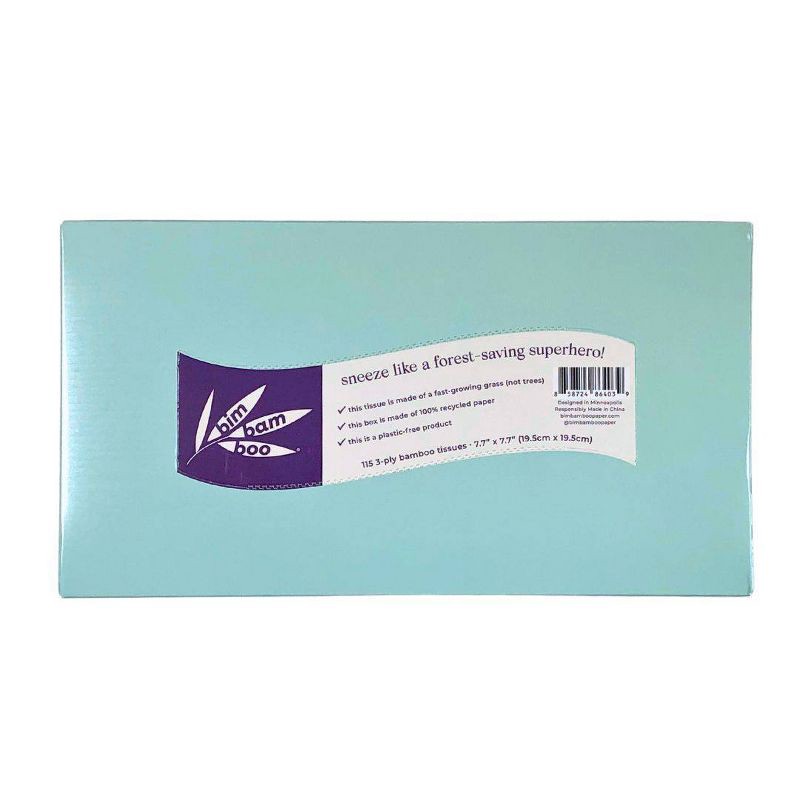 slide 4 of 8, Bim Bam Boo Bamboo Facial Tissue - 115ct, 115 ct