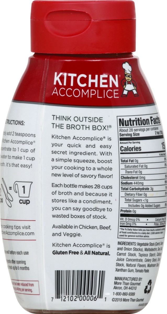 slide 8 of 9, Kitchen Accomplice Reduced Sodium Veggie Broth Concentrate 12 oz, 12 oz