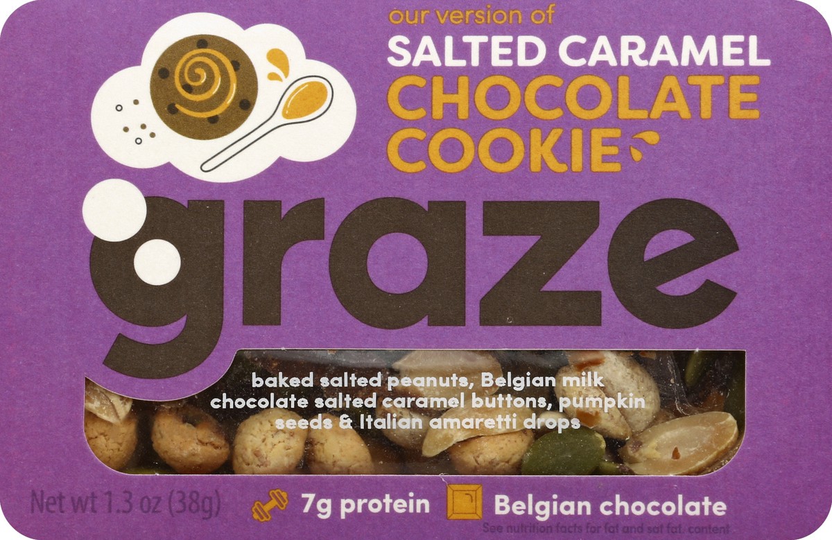 slide 6 of 6, graze Salted Caramel Chocolate Snack Mix, 1.3 oz