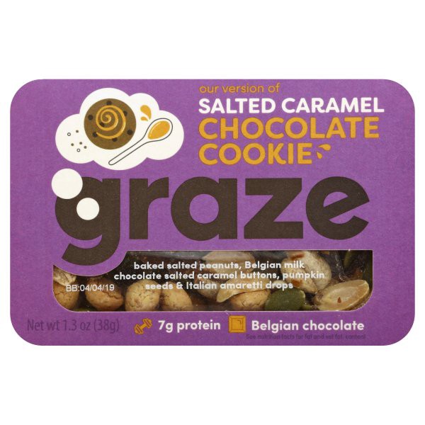 slide 1 of 6, graze Salted Caramel Chocolate Snack Mix, 1.3 oz