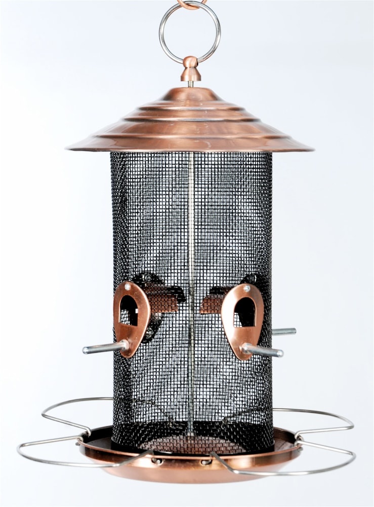 slide 1 of 1, Audubon Park Mixed Seed Bird Feeder - Brushed Copper, 1 ct