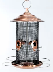 Audubon Park Mixed Seed Bird Feeder - Brushed Copper