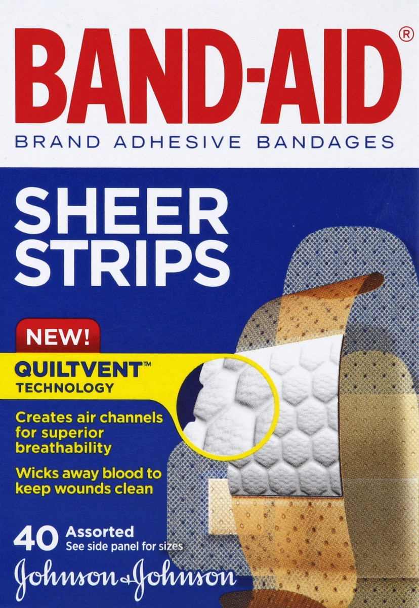 slide 4 of 4, Band-Aid Sheer Asst, 40 ct