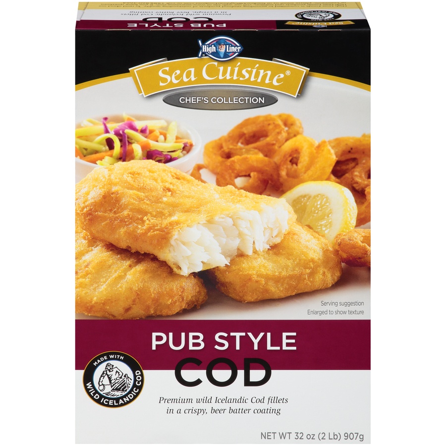 slide 1 of 1, Sea Cuisine Pub Style Cod, 2 lb