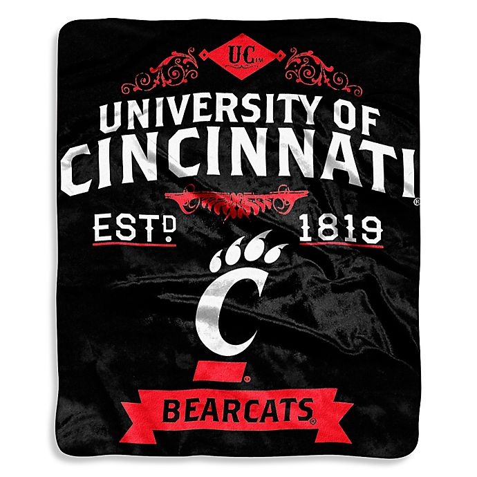 slide 1 of 1, NCAA University of Cincinnati Raschel Throw Blanket, 1 ct