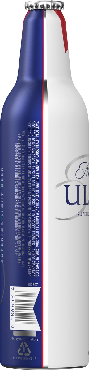 Michelob Ultra 16 oz Aluminum Bottle