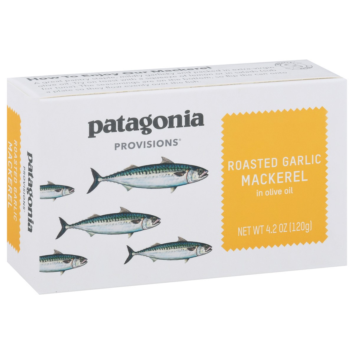 slide 2 of 9, Patagonia Provisions Roasted Garlic Mackerel 4.2 oz, 4.2 oz