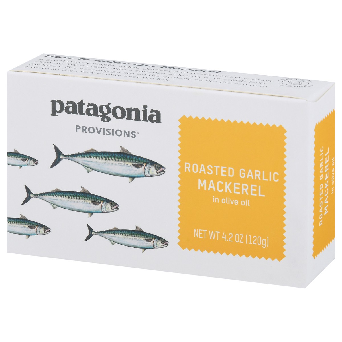 slide 6 of 9, Patagonia Provisions Roasted Garlic Mackerel 4.2 oz, 4.2 oz