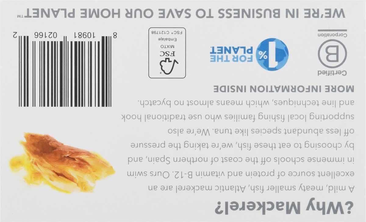 slide 4 of 9, Patagonia Provisions Roasted Garlic Mackerel 4.2 oz, 4.2 oz