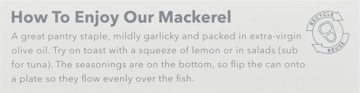 slide 5 of 9, Patagonia Provisions Roasted Garlic Mackerel 4.2 oz, 4.2 oz