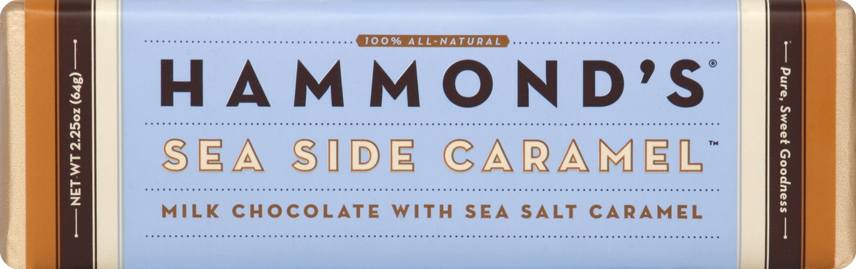 slide 2 of 5, Hammond's Sea Side Caramel Milk Chocolate with Sea Salt 2.25 oz, 2.25 oz
