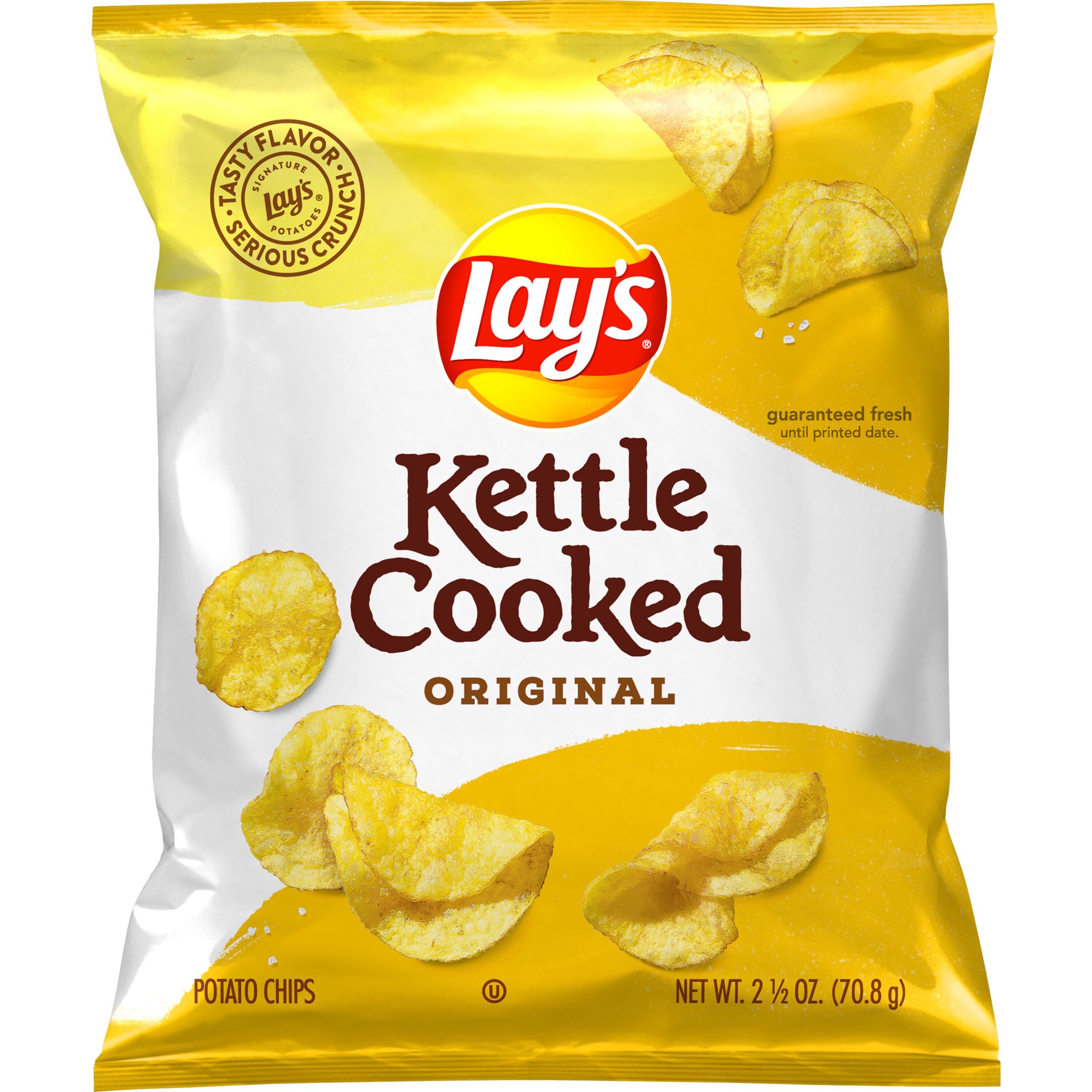 slide 1 of 2, Lay's Kettle Cooked Potato Chips Original 2.5 Ounce, 2.5 oz