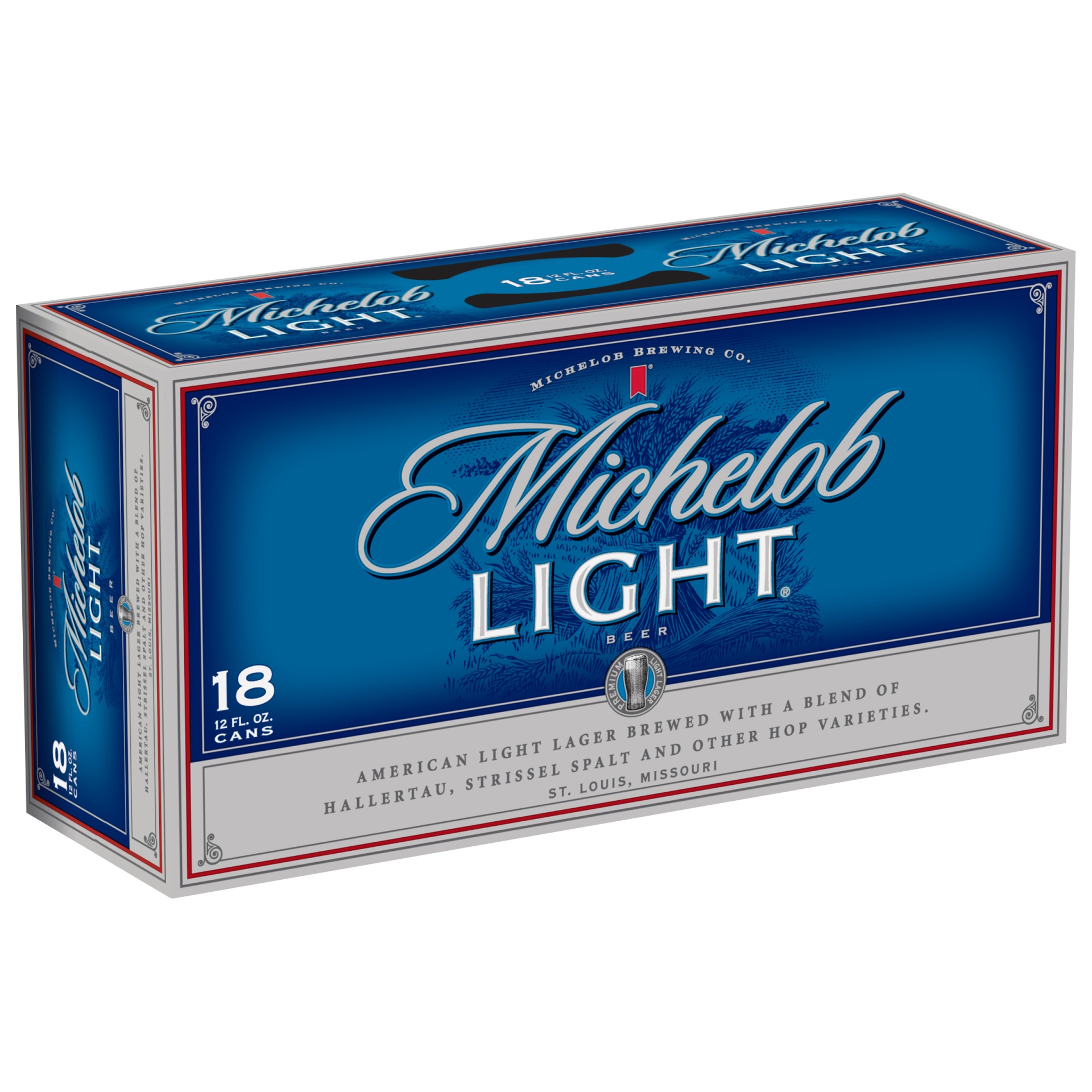 slide 1 of 1, Michelob Light Beer, 4.3% ABV, 18 ct; 12 fl oz