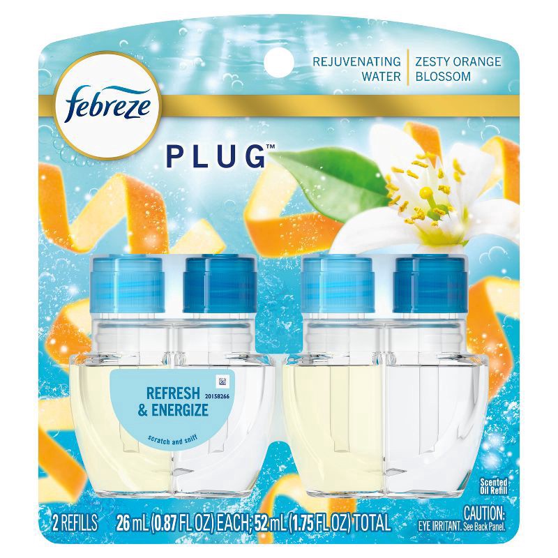 slide 14 of 14, Febreze Plug Dual Refill Air Freshener Refresh & Energize - 2ct, 2 ct