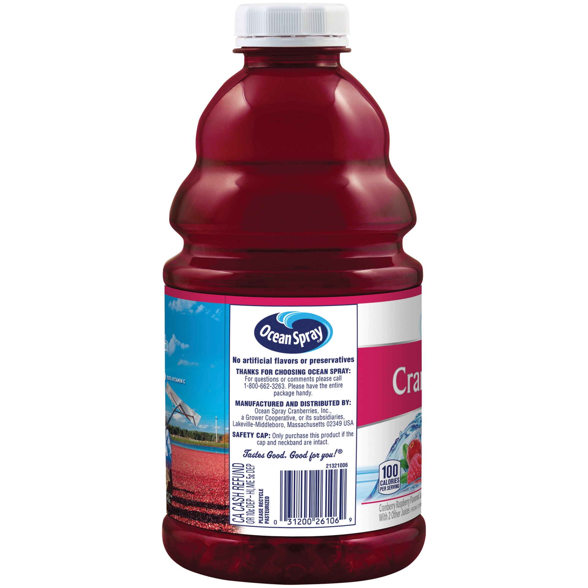 slide 2 of 6, Ocean Spray Cranberry Apple Juice Drink Blended With 3 Other Juices - Cran Raspberry, 46 fl oz