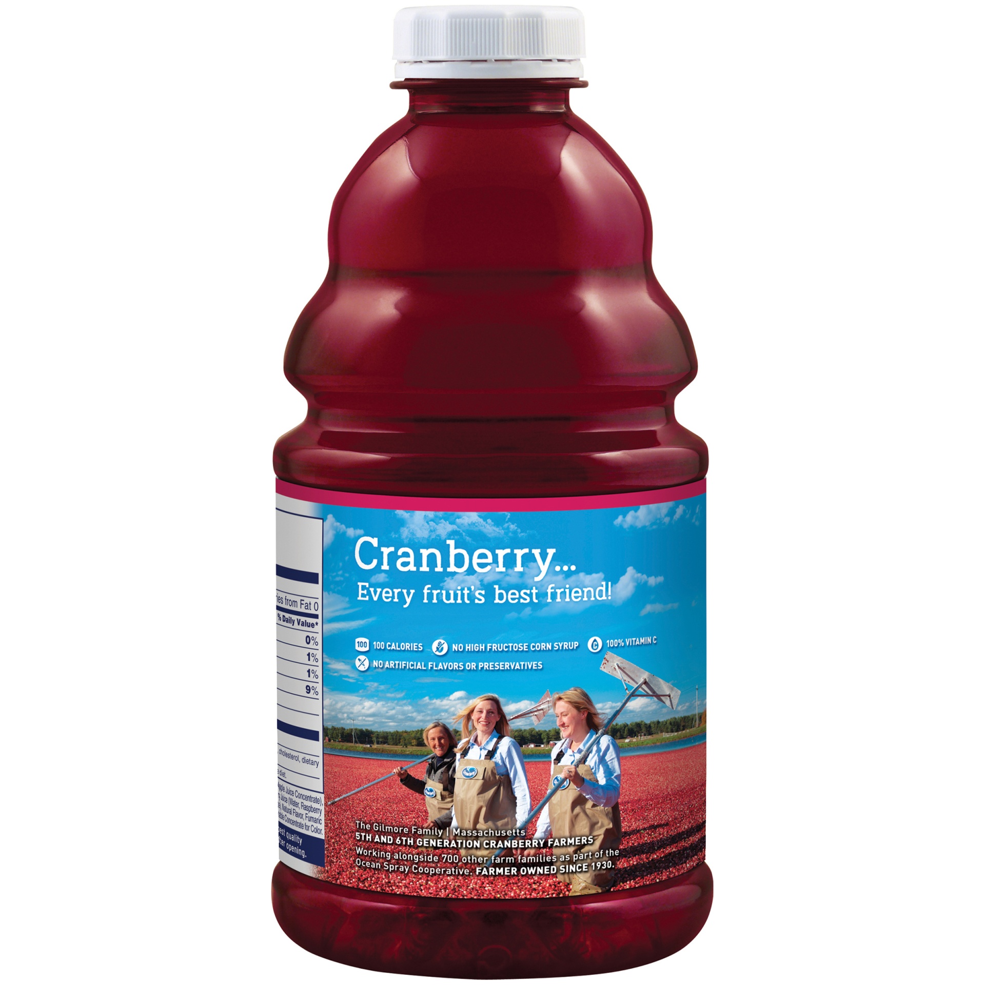slide 4 of 6, Ocean Spray Cranberry Apple Juice Drink Blended With 3 Other Juices - Cran Raspberry, 46 fl oz
