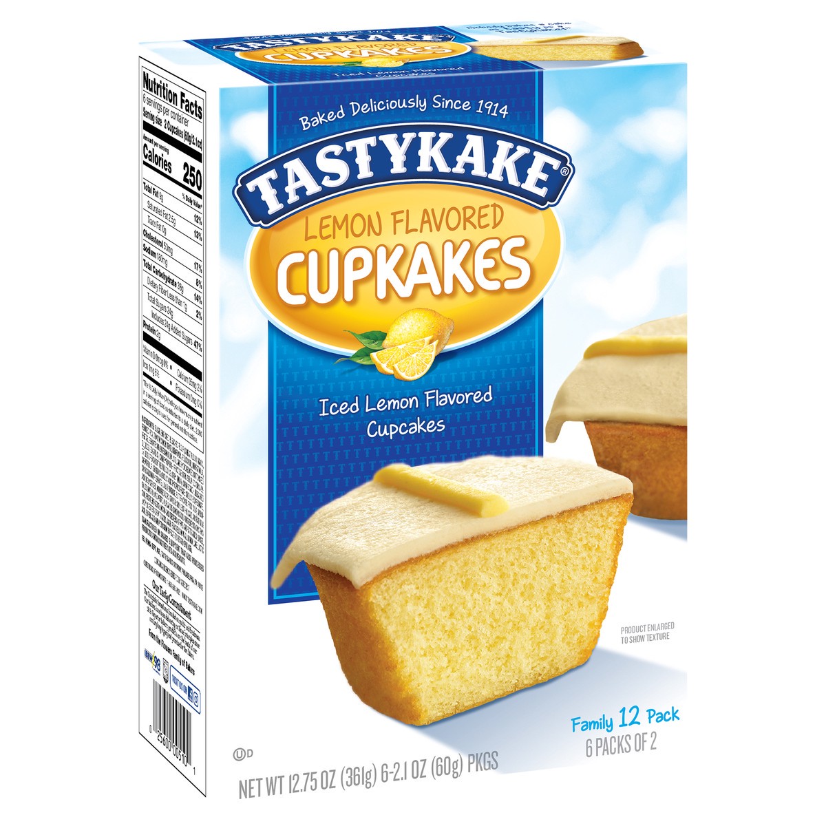 slide 2 of 9, Tastykake Lemon Flavored Cupkakes, Iced Cupcakes, 12 Count, 12.75 oz, 6 ct