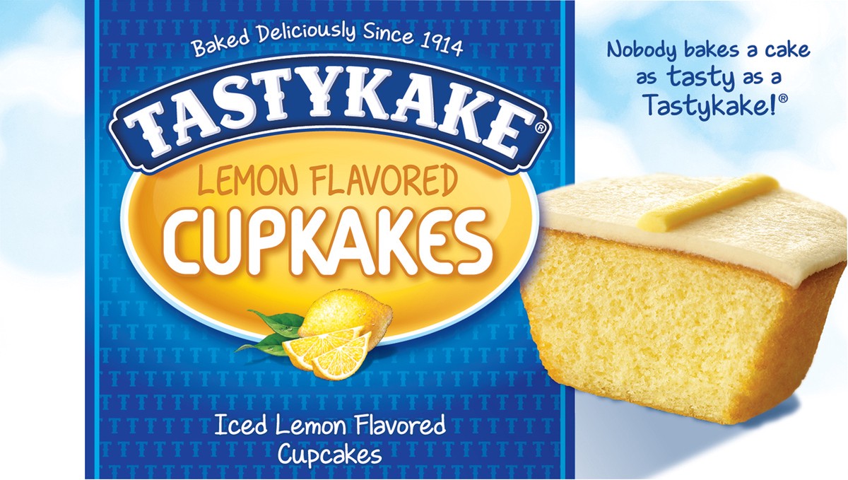 slide 9 of 9, Tastykake Lemon Flavored Cupkakes, Iced Cupcakes, 12 Count, 12.75 oz, 6 ct