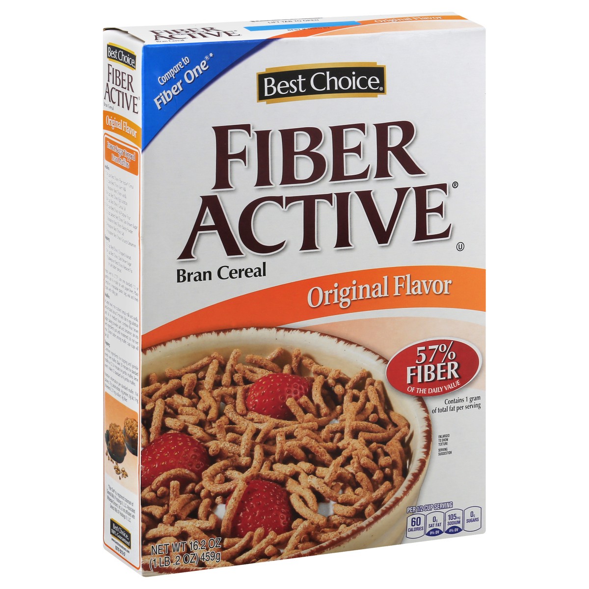 slide 2 of 10, Best Choice Fiber Active Bran Cereal Original Flavor, 16.2 oz