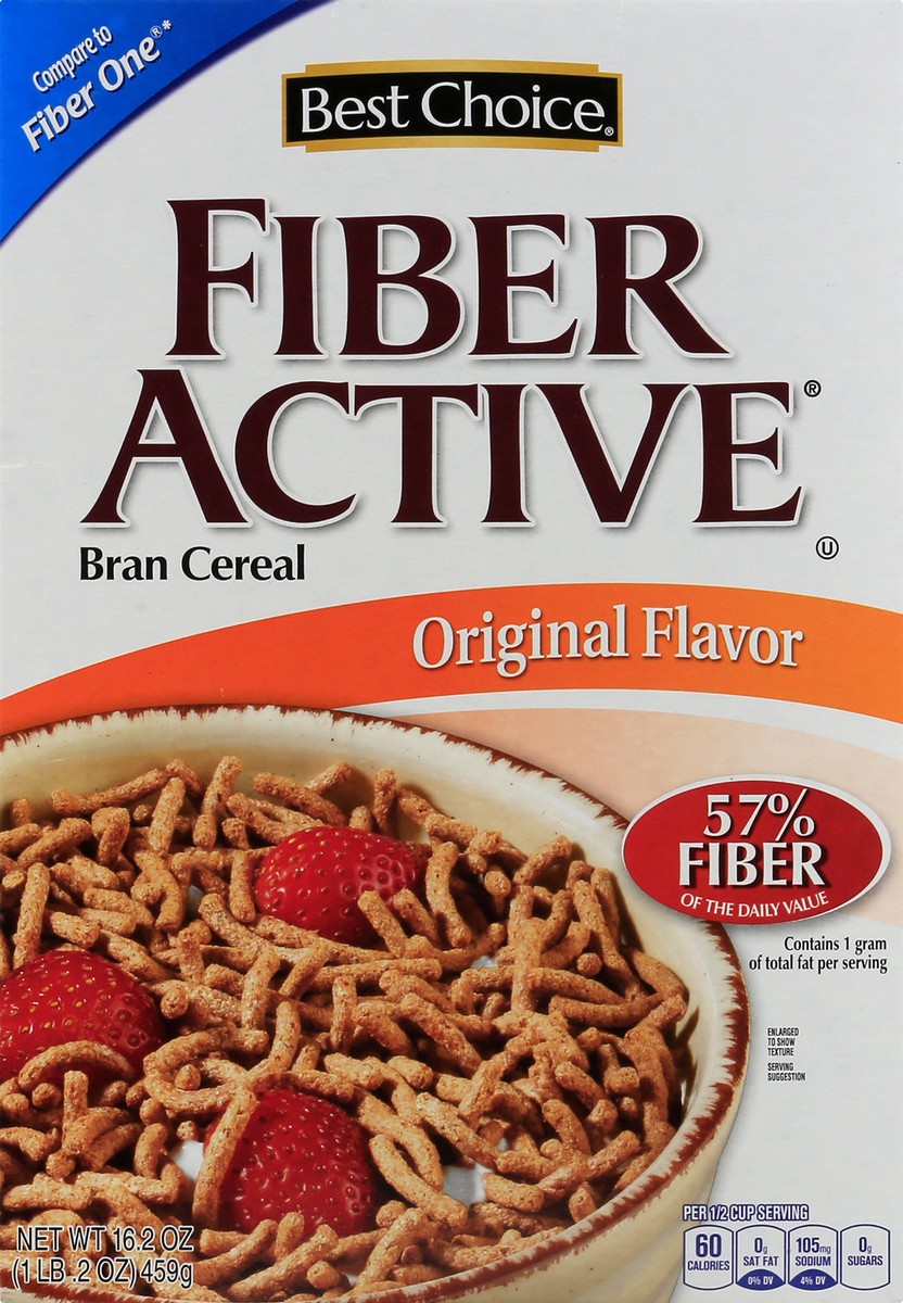 slide 9 of 10, Best Choice Fiber Active Bran Cereal Original Flavor, 16.2 oz