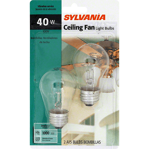 slide 2 of 2, Sylvania 40 Watt Ceiling Fan Light Bulbs, 2 ct