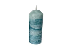 Mikasa Blue Layer 8-Inch LED Pillar Candle