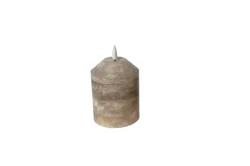 Mikasa Taupe Layer 5-Inch LED Pillar Candle