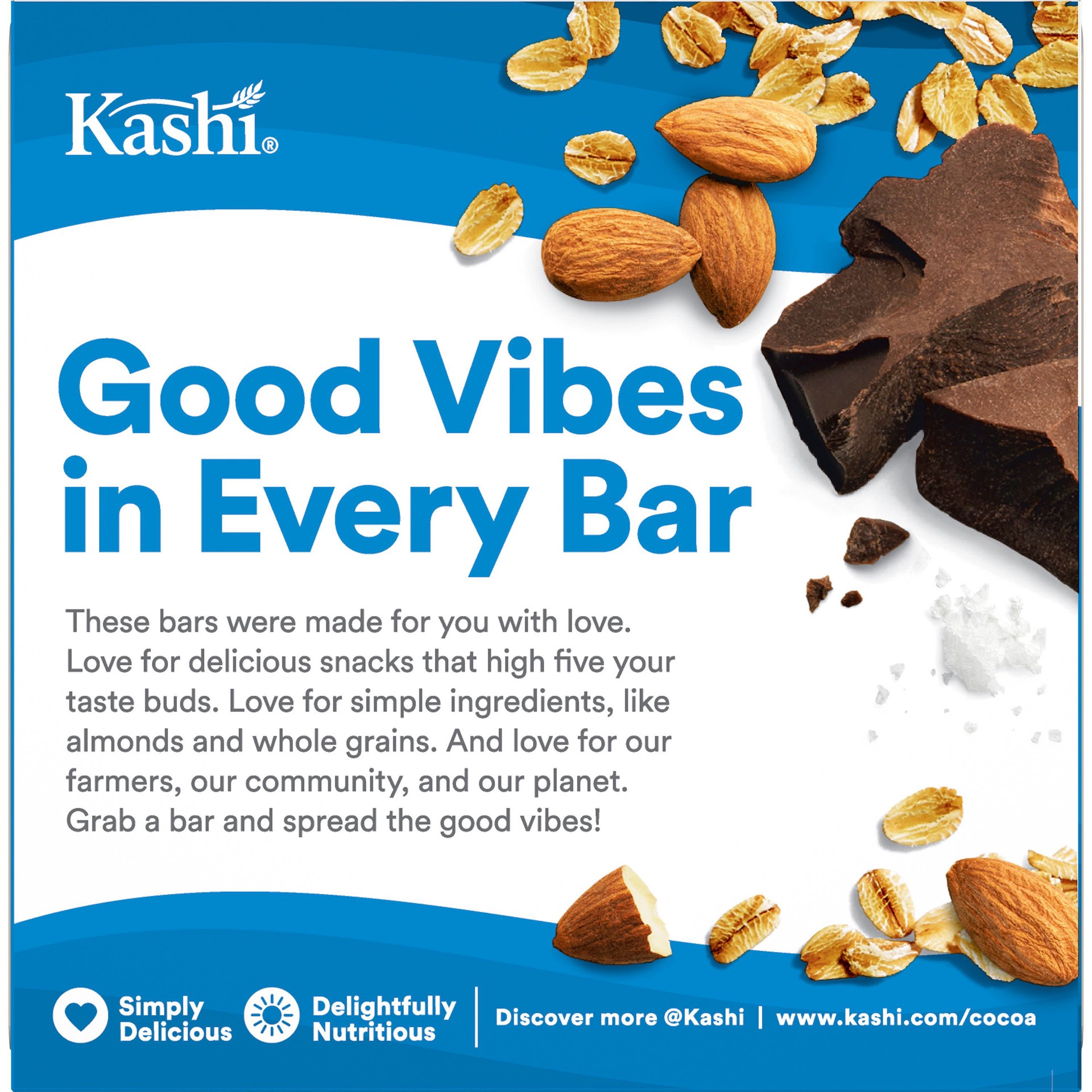 slide 2 of 5, Kashi Chewy Granola Bars, Chocolate Almond Sea Salt, 7.4 oz, 6 Count, 7.4 oz
