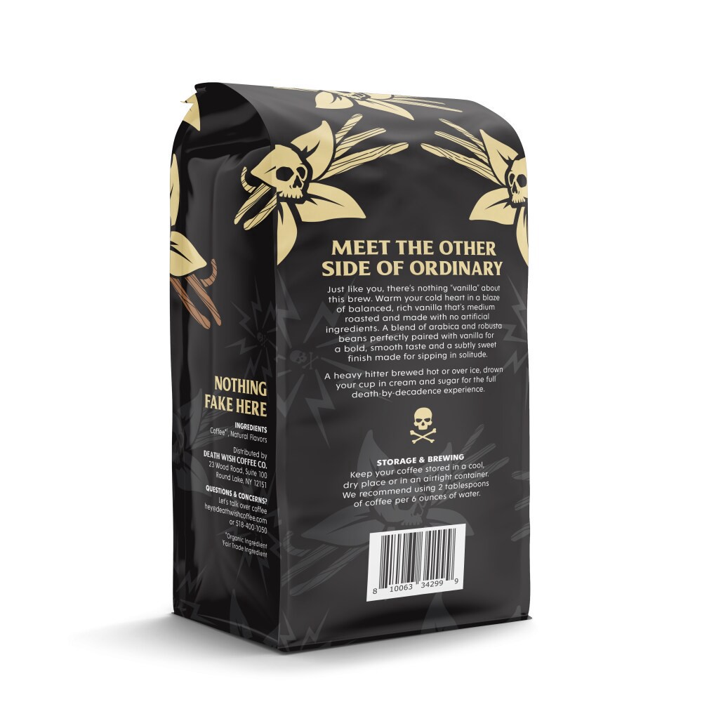 slide 4 of 4, Death Wish Coffee Co. Vanilla Ground - 10 oz, 10 oz