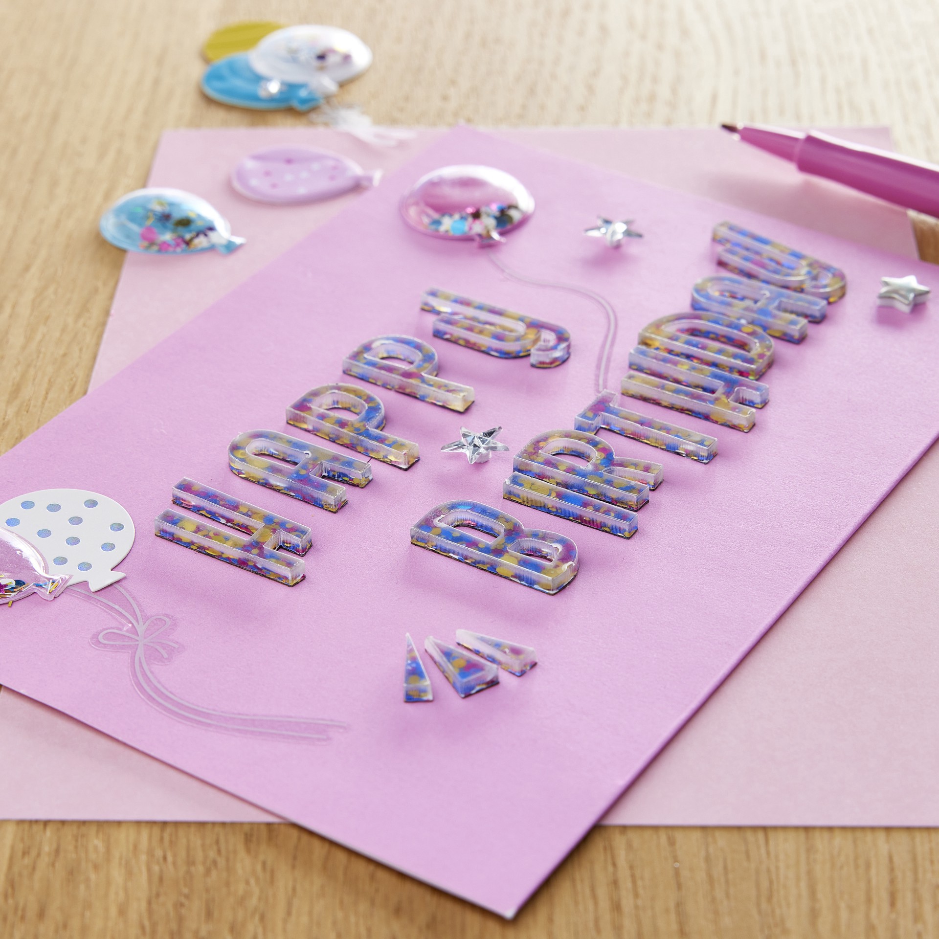 slide 3 of 3, Confetti Happy Birthday Stickers By Recollections, 2.75 in x 6.75 in