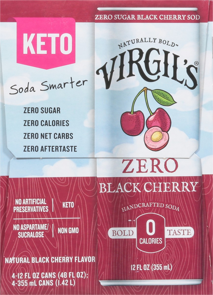 slide 5 of 15, Virgil's Zero Sugar Black Cherry Soda - 48 fl oz, 48 fl oz