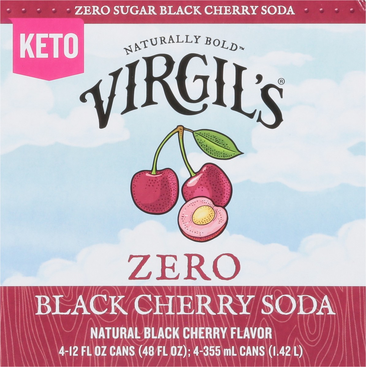 slide 6 of 15, Virgil's Zero Sugar Black Cherry Soda - 48 fl oz, 48 fl oz