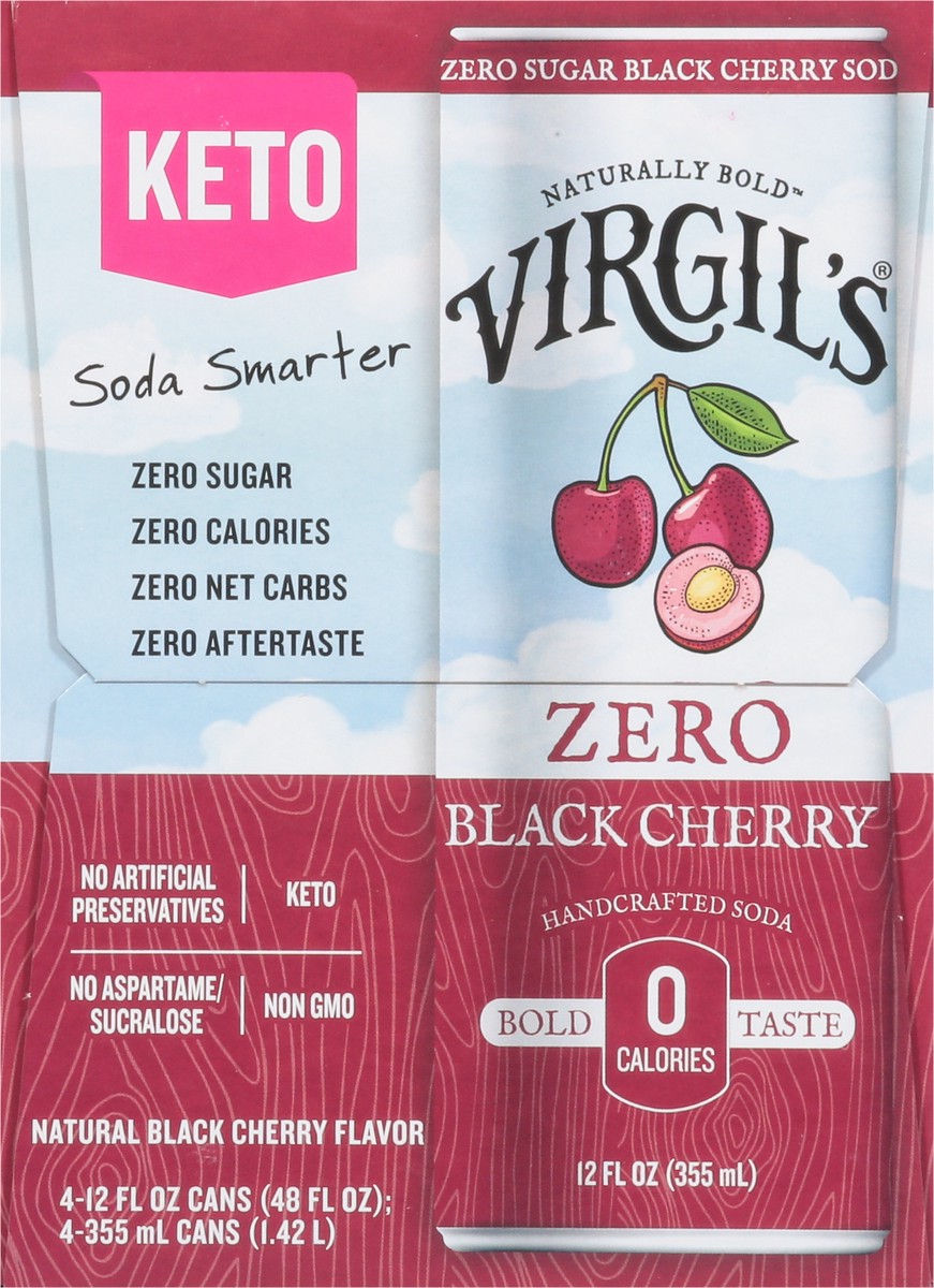 slide 7 of 15, Virgil's Zero Sugar Black Cherry Soda - 48 fl oz, 48 fl oz