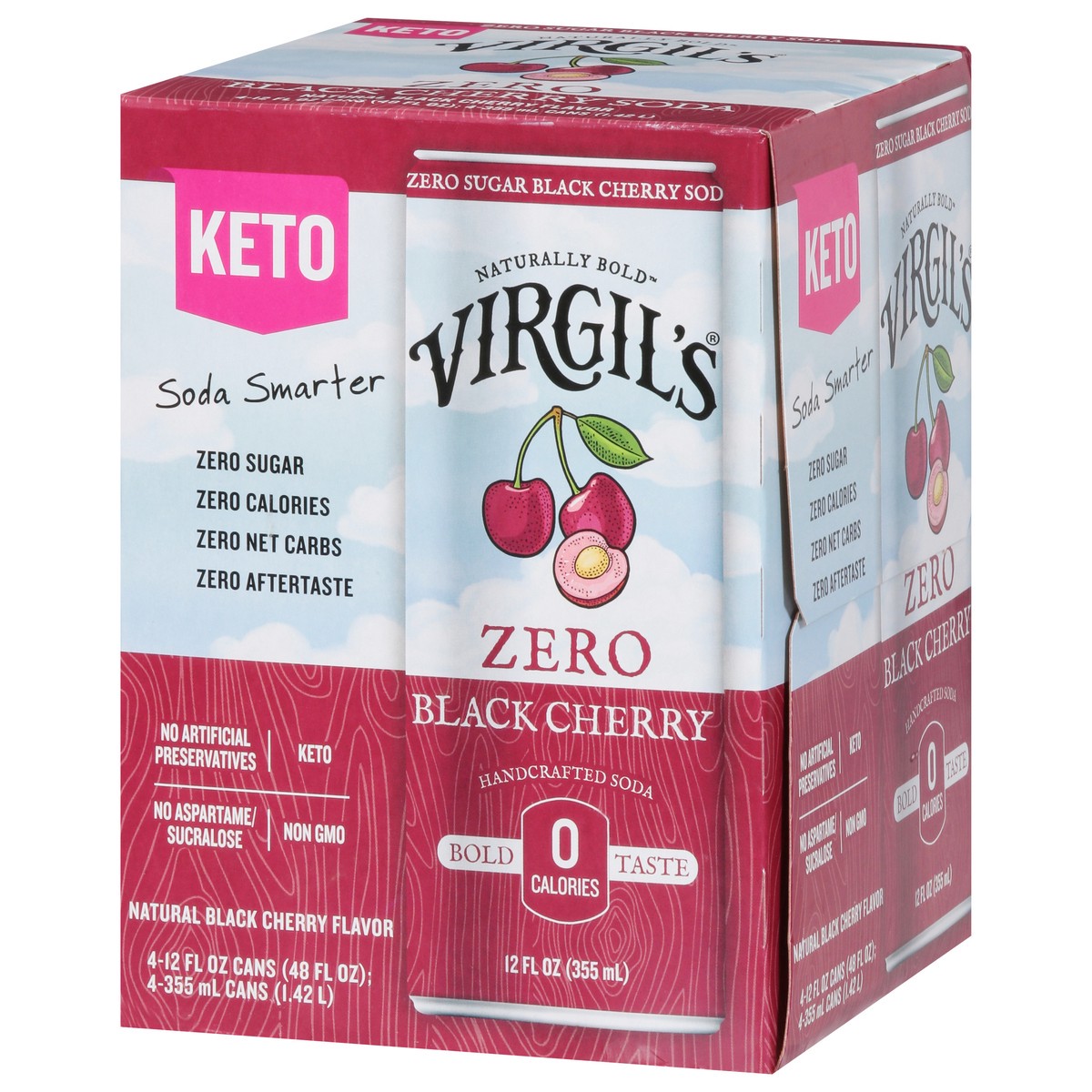 slide 11 of 15, Virgil's Zero Sugar Black Cherry Soda - 48 fl oz, 48 fl oz