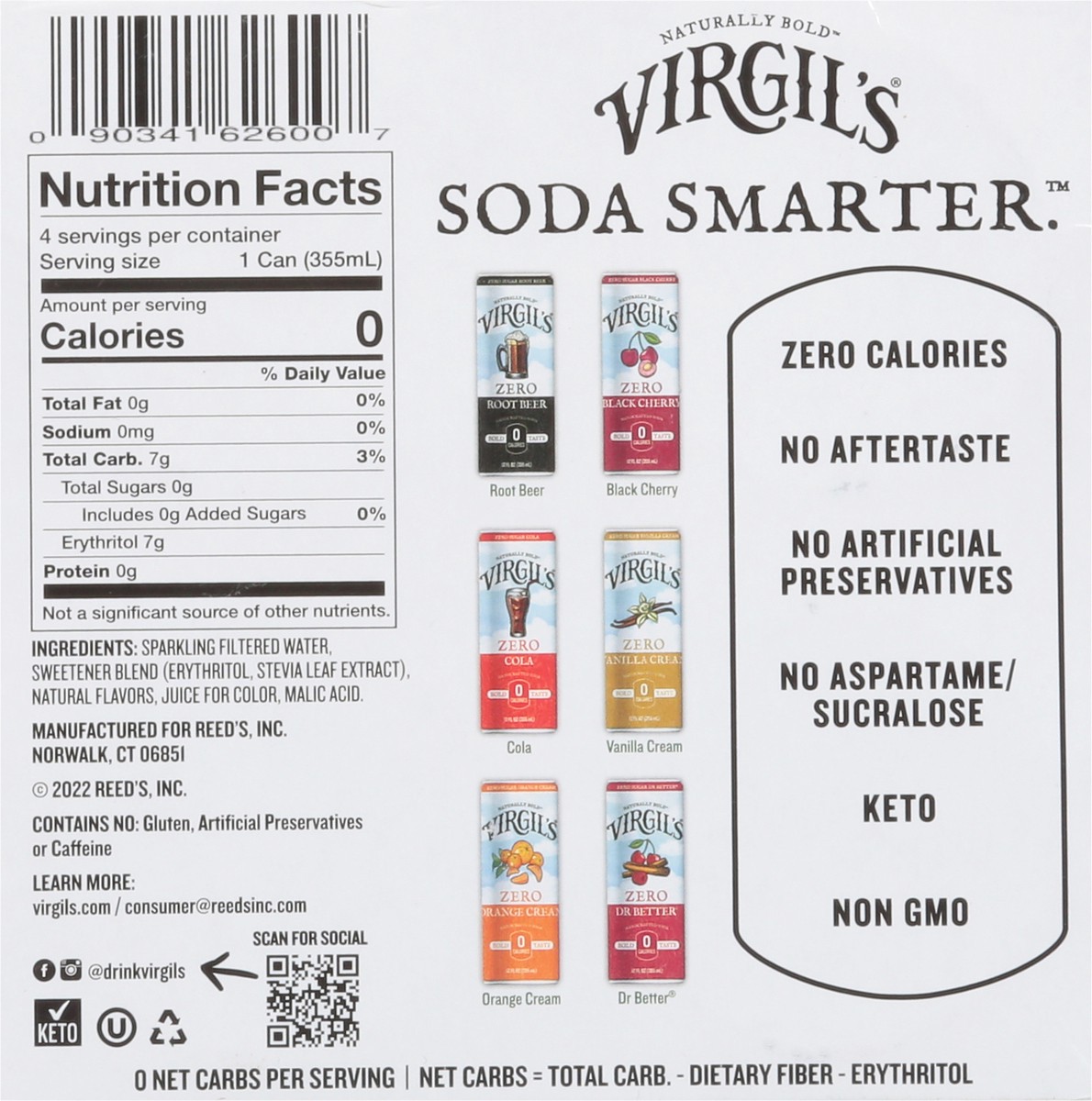 slide 3 of 15, Virgil's Zero Sugar Black Cherry Soda - 48 fl oz, 48 fl oz