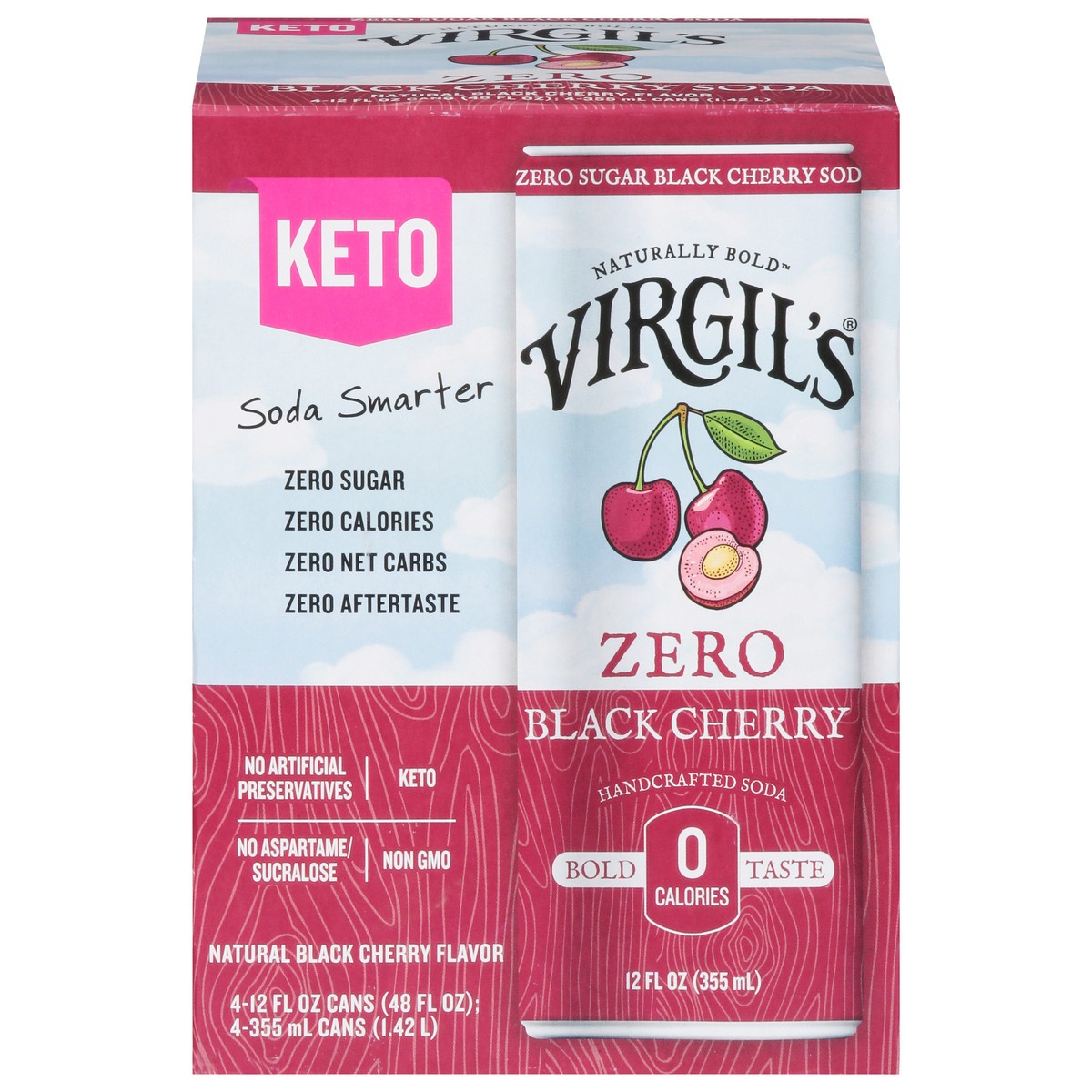 slide 1 of 15, Virgil's Zero Sugar Black Cherry Soda - 48 fl oz, 48 fl oz