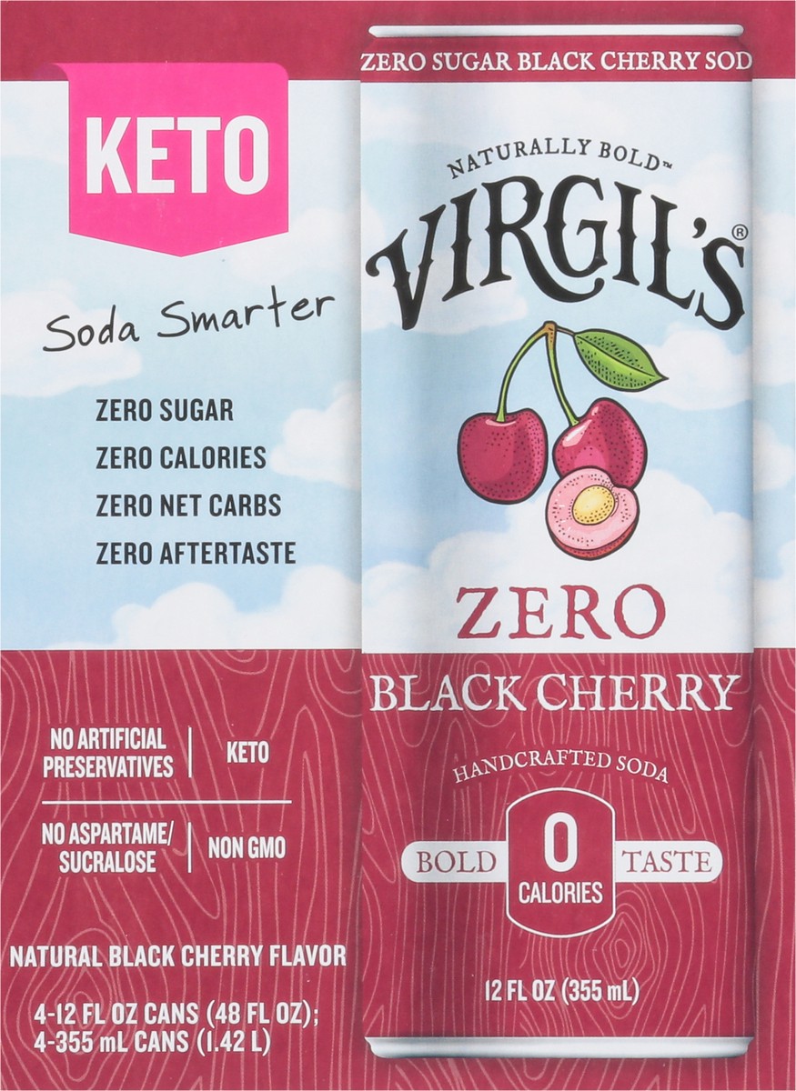 slide 4 of 15, Virgil's Zero Sugar Black Cherry Soda - 48 fl oz, 48 fl oz