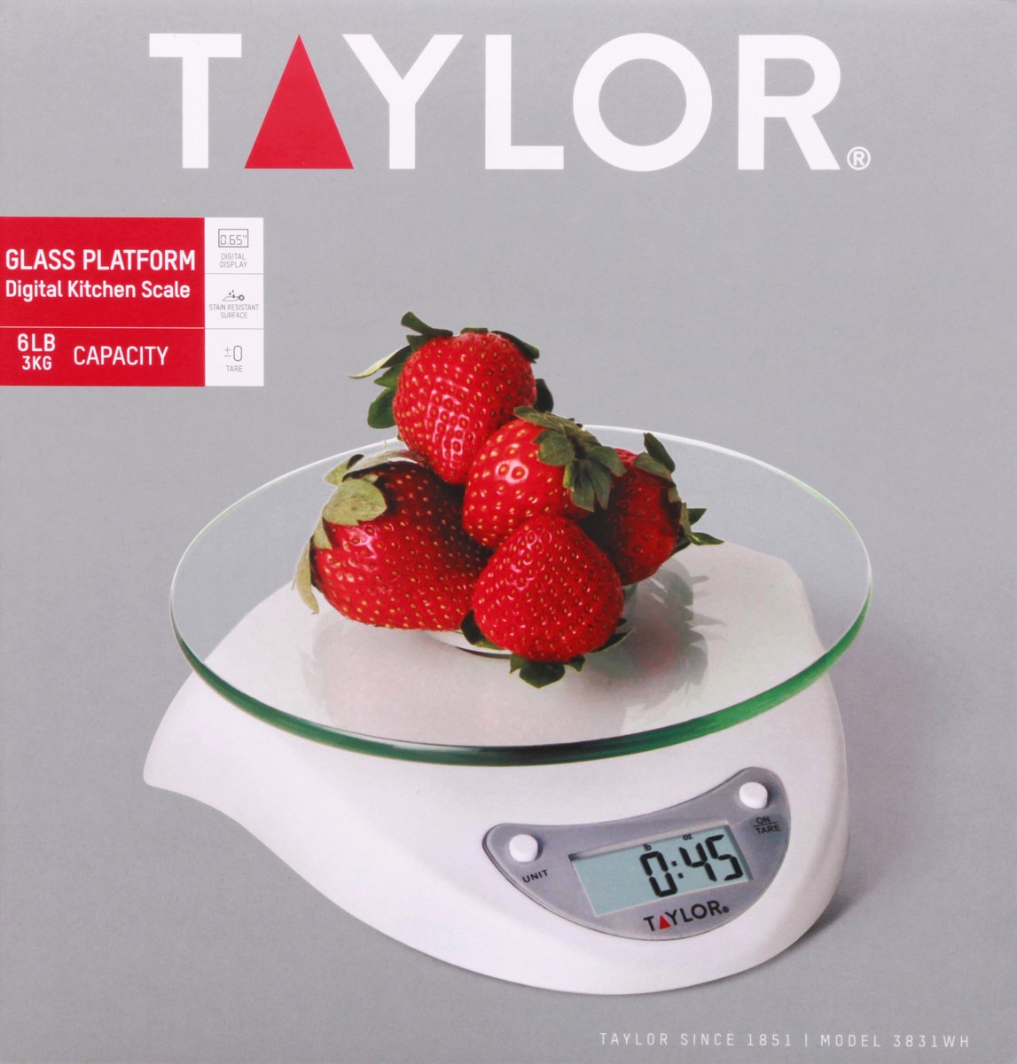 slide 2 of 11, Taylor Digital Glass Platform Kitchen Scale 1 ea, 1 ct