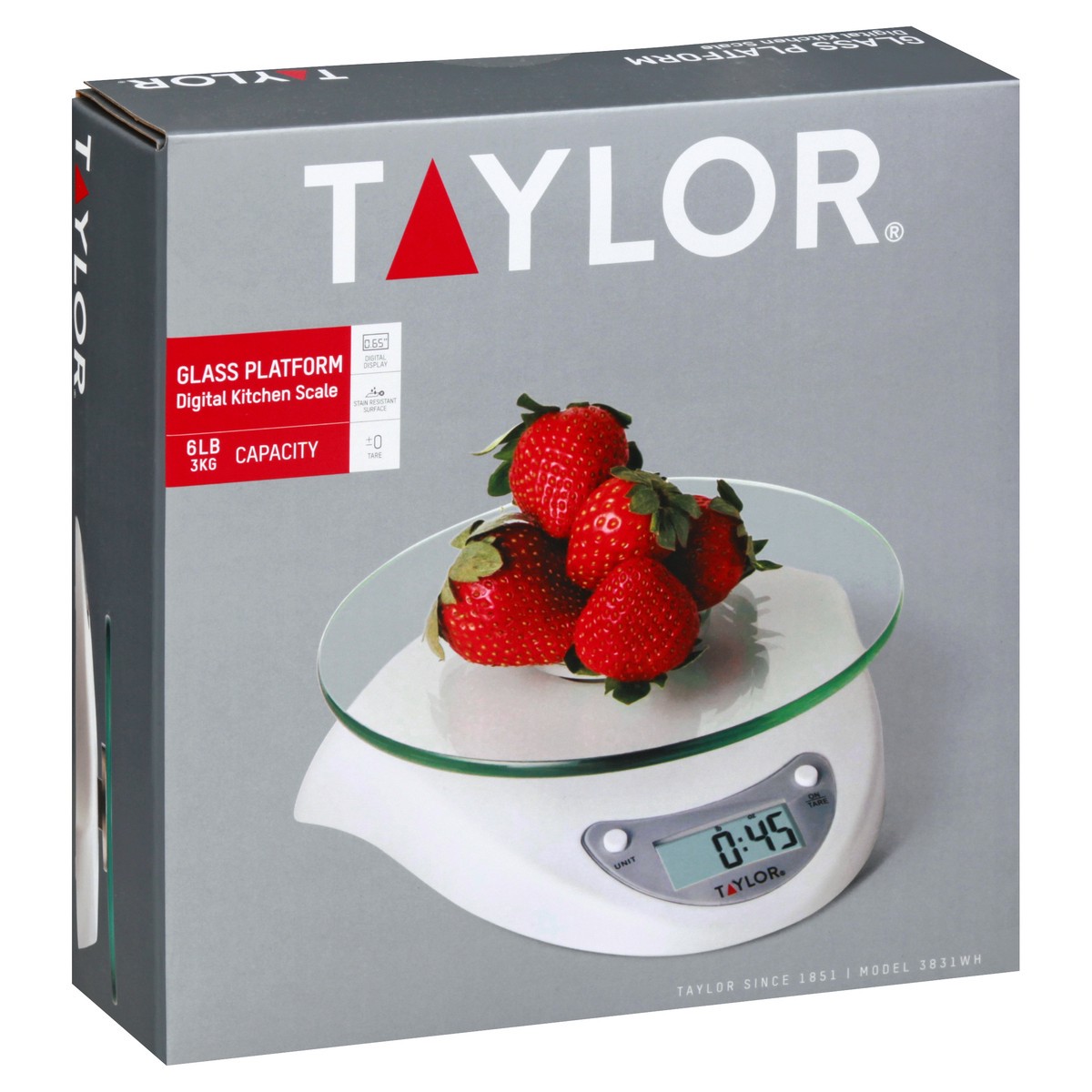 slide 4 of 11, Taylor Digital Glass Platform Kitchen Scale 1 ea, 1 ct