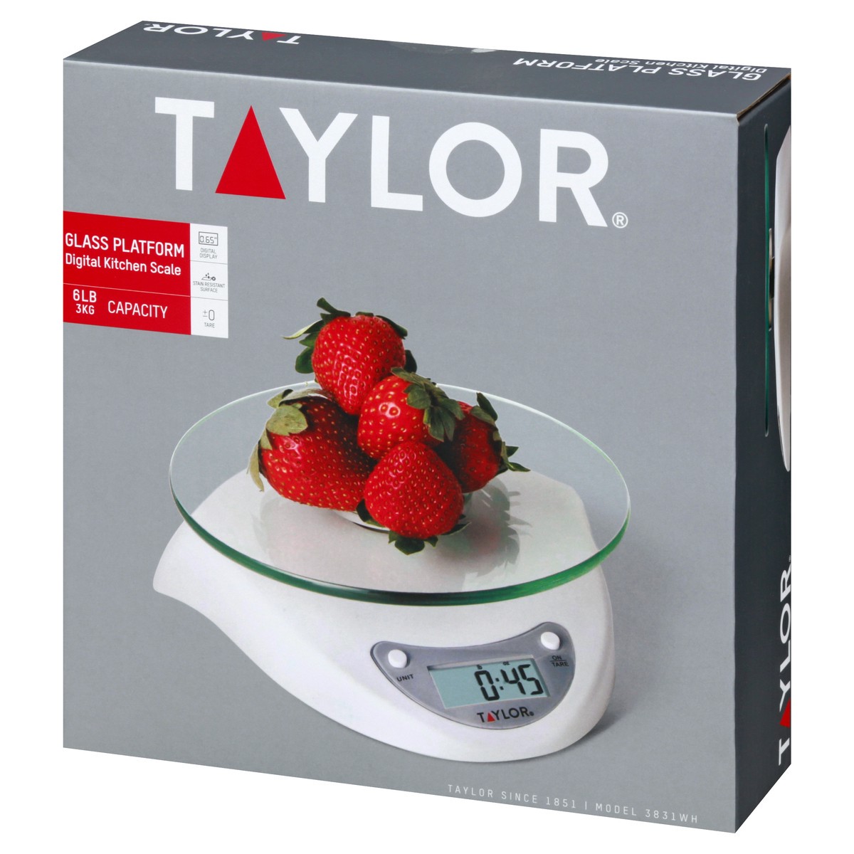 slide 7 of 11, Taylor Digital Glass Platform Kitchen Scale 1 ea, 1 ct