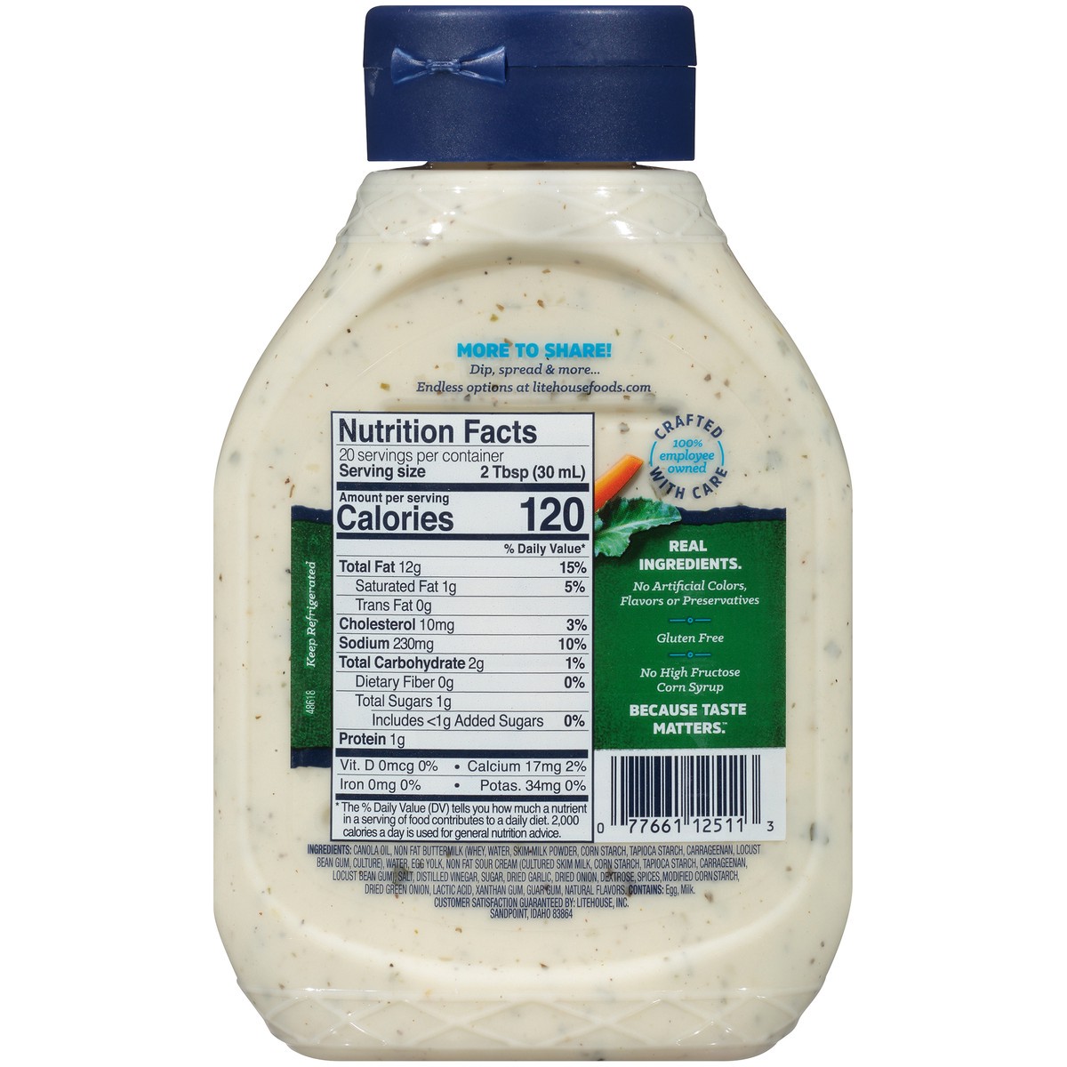 slide 2 of 9, Litehouse Homestyle Ranch Dressing & Dip 20 fl. oz. Squeeze Bottle, 20 fl oz