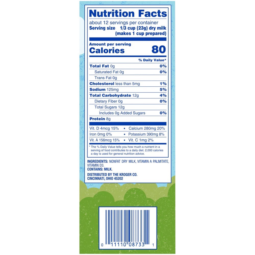 slide 4 of 4, Kroger Instant Non-Fat Dry Milk Pouches, 9.6 oz