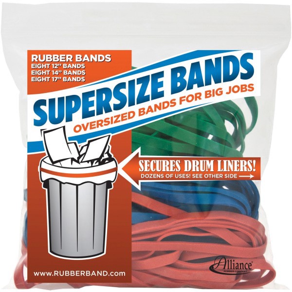 slide 7 of 10, Alliance Supersize Bands, Assorted Colors/Sizes, Bag Of 24, 24 ct