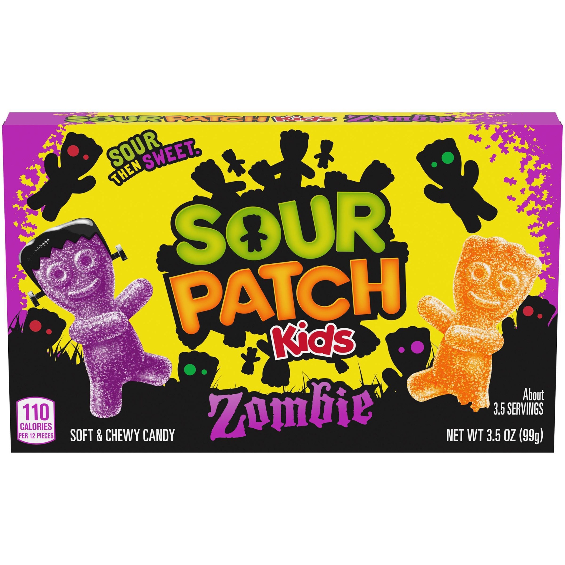 slide 1 of 1, Sour Patch Kids Kids Halloween Zombies Theater Box - 3.5oz, 3.5 oz