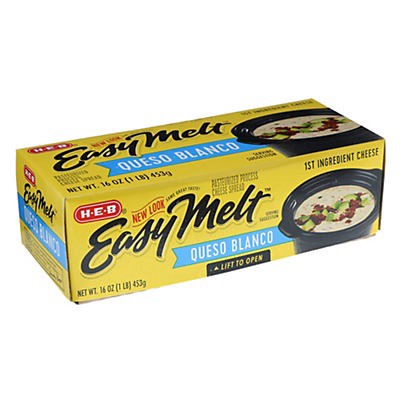 slide 1 of 1, H-E-B Easy Melt Queso Blanco, 16 oz