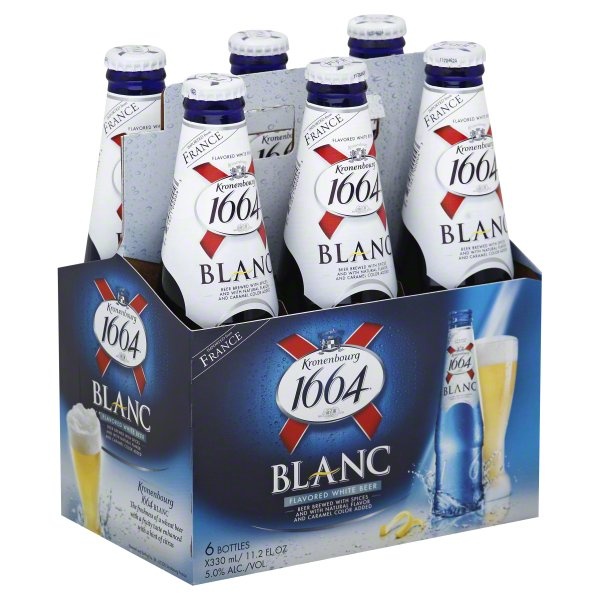 slide 1 of 1, Brasseries Kronenbourg Beer, Flavored White, Blanc, 6 ct; 12 oz