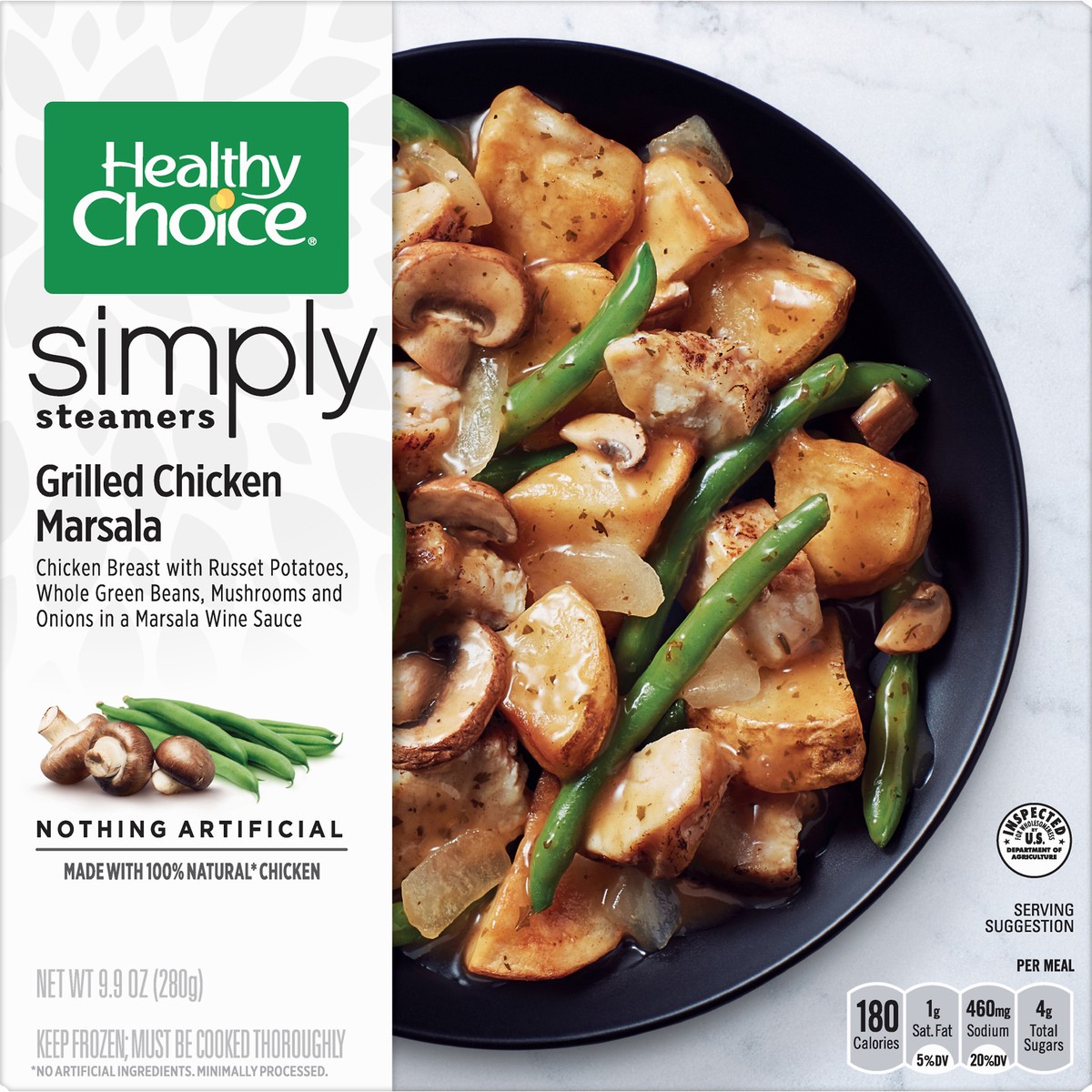 slide 2 of 9, Healthy Choice Simply Steamers Grilled Chicken Marsala 9.9 oz, 9.9 oz