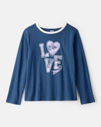 Oshkosh Girls Love Club Long-Sleeve Graphic Tee - Blue Blue S